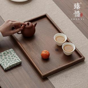 胡桃木托盘家用茶点盘茶奉干泡茶盘茶壶茶杯收纳盘实木餐盘 BTV4