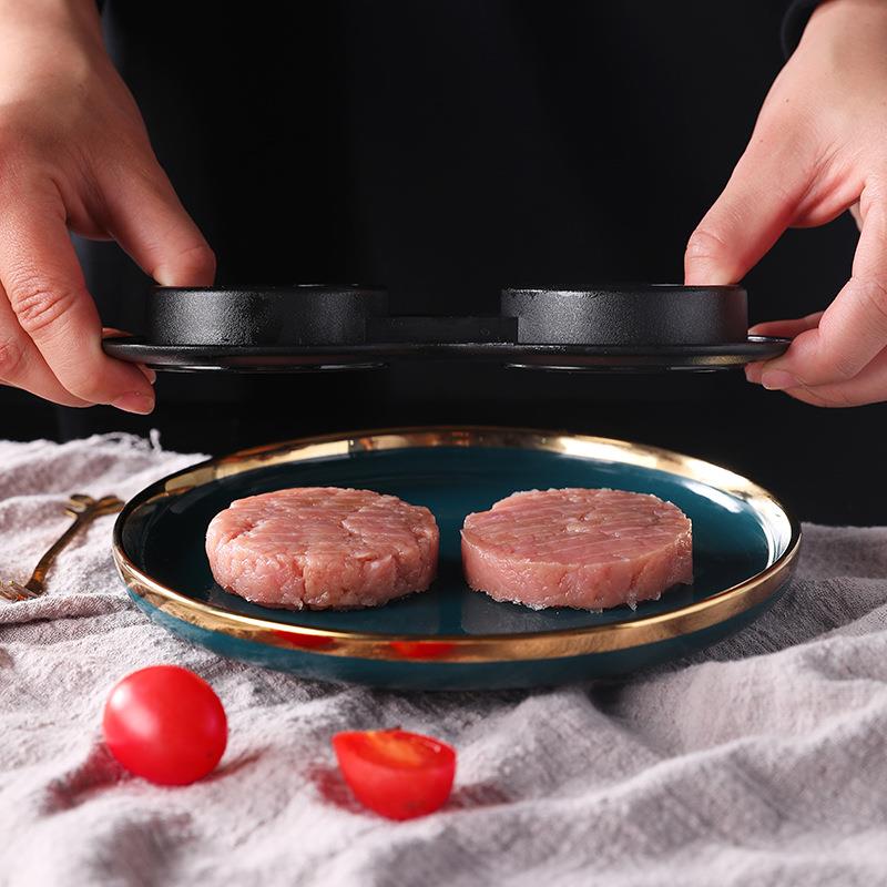跨境米饭团汉堡压饼器模具厨房肉压烧饼手动肉饼压汉堡压厂家供应