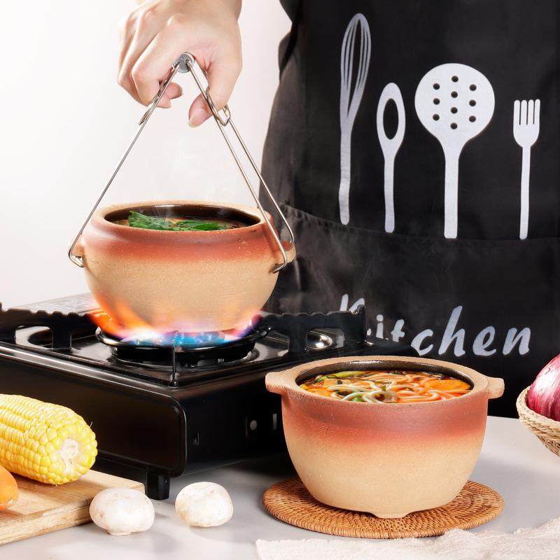 粗陶耐高温米线砂锅老款土锅麻辣烫土豆粉商用家用明火土陶砂锅