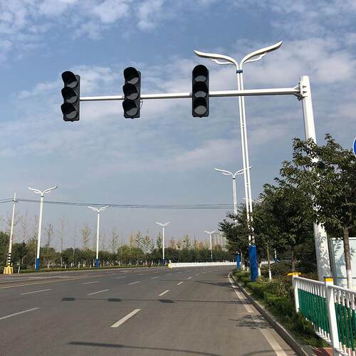 家八角球机立杆红绿信灯杆杆道路信号通灯杆IID立厂柱灯交监控杆