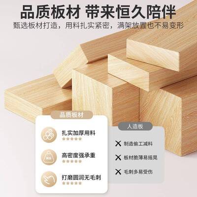 实木矮书柜客厅置物架落地美式胡桃木格子柜收纳储物柜家用书架
