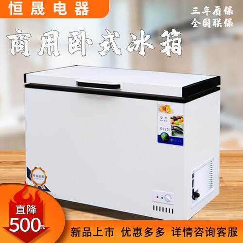 糕卧式冰柜商温用大容量冰箱用冷EEE藏冷冻柜双冷柜保鲜速家冻雪
