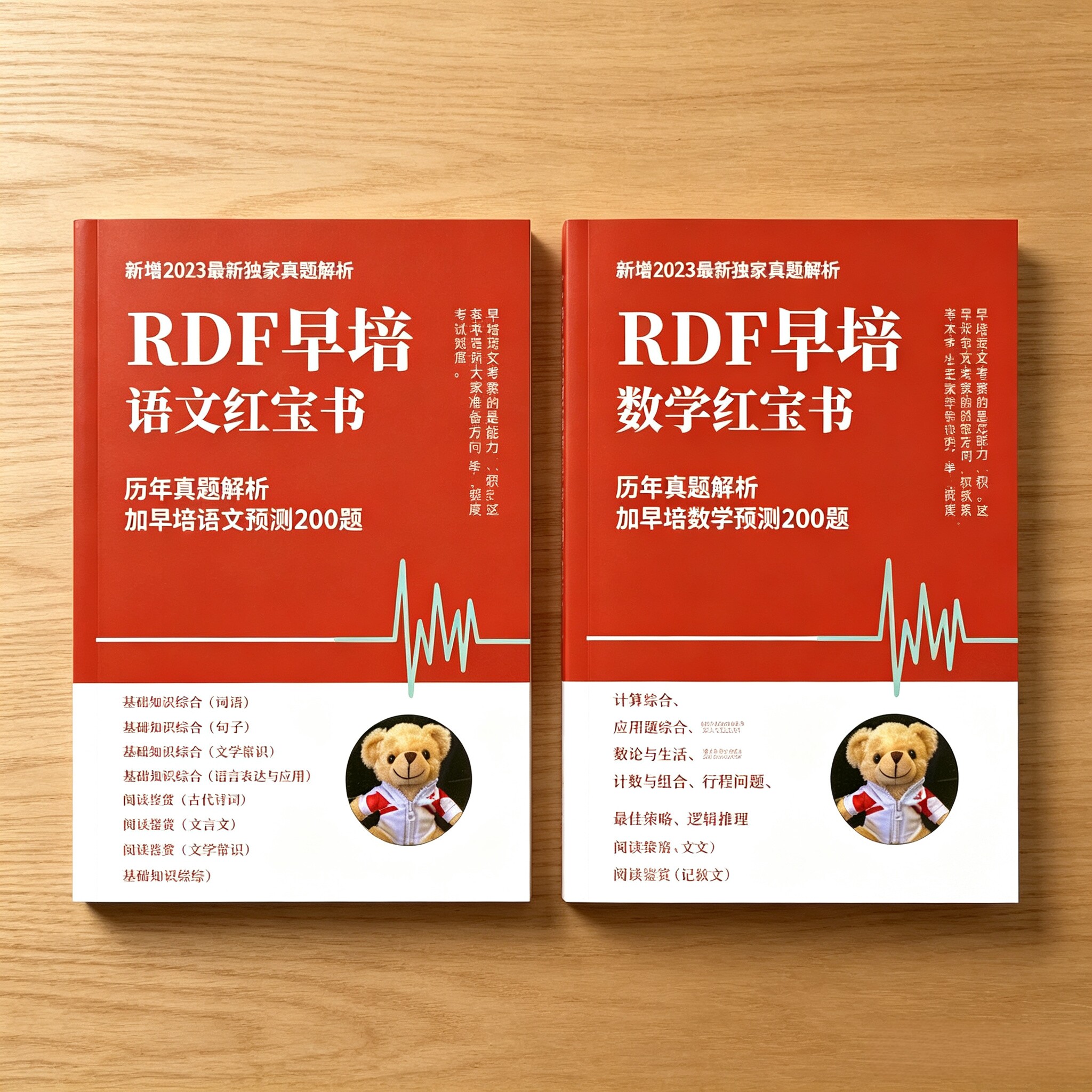 RDF早培语文数学红宝书历年真题解析预测200题早培备考资料