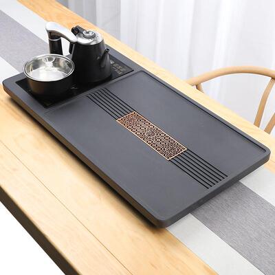 天然块乌金茶盘全自动整一体套茶具装石家用F96S97JT功夫电磁炉客