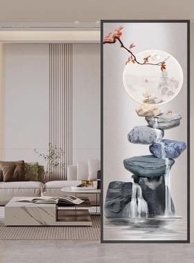 现代简约轻奢艺半术入玻璃屏风隔玄断墙客厅遮挡户关TIV进门卧室