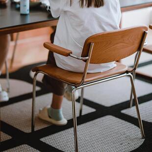 耳餐椅家用能挂桌樱子的桃实木挂靠背椅网红木扶樱桃木挂手不锈钢