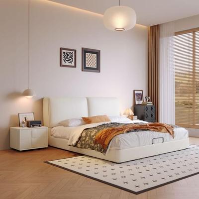 225新款现代5810简约主卧室床奢床1轻.8米意式网高红端双人大床婚