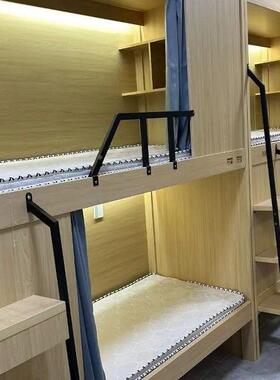 实木寄自习室太宿空上下铺青旅双层床双人YPJ床公寓多功两能舱层