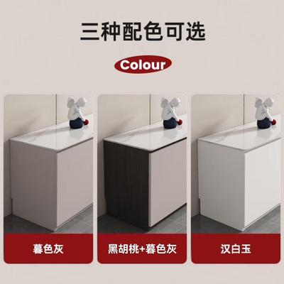 实木电厅柜落地视简约轻奢风储家物柜用客茶几岩板MDQ电视柜组合