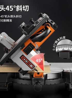 科达复复式锯合锯1专0NHO寸木工用斜切割锯台式45度多功能切机锯