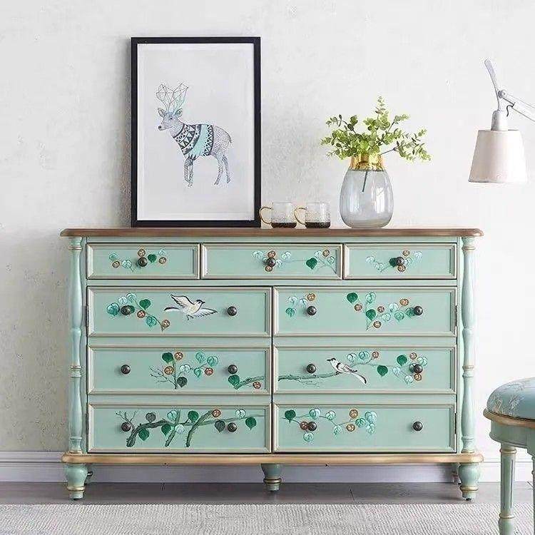 美式彩绘卧室柜收纳柜复YDP古风厅实木抽屉柜靠墙储物入户客玄关,机械设备,其他机械设备,淘宝优惠券,粉丝福利购,淘宝优惠卷