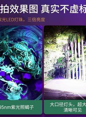 强光蝎子灯照2025新款手筒超亮大功率型紫超光灯长电AL100711续航