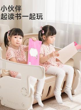 幼儿园画画写JVB桌书桌宝宝幼儿桌椅一叠体儿子童可折沙发学字习