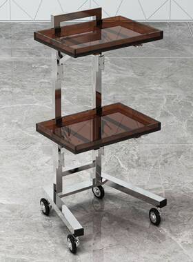 网红小推发F98SSTS8钢廊工具理剪发折叠烫染车不锈车美发店杠发车