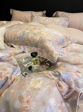 冰1件00支天丝四套夏季上丝凉感丝滑裸睡床单床被WWG套高端床品床