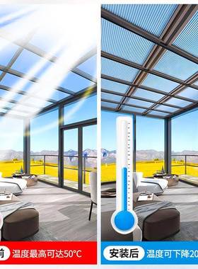 窗蜂巢帘阳光房天遮阳顶隔帘天棚IOK帘遮阳热帘防晒帘蓝天白窗云