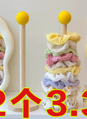 发圈收纳神器大肠发圈发饰置物架实木展示架发夹抓夹鲨鱼夹饰品架