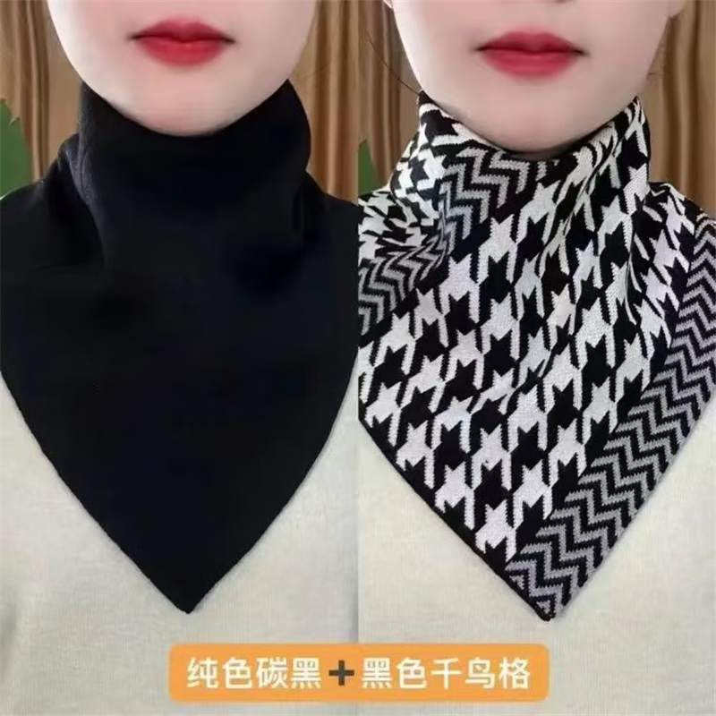 羽绒服领口防脏衣领防汗神器围脖新款时尚2025秋冬季护颈保暖假领