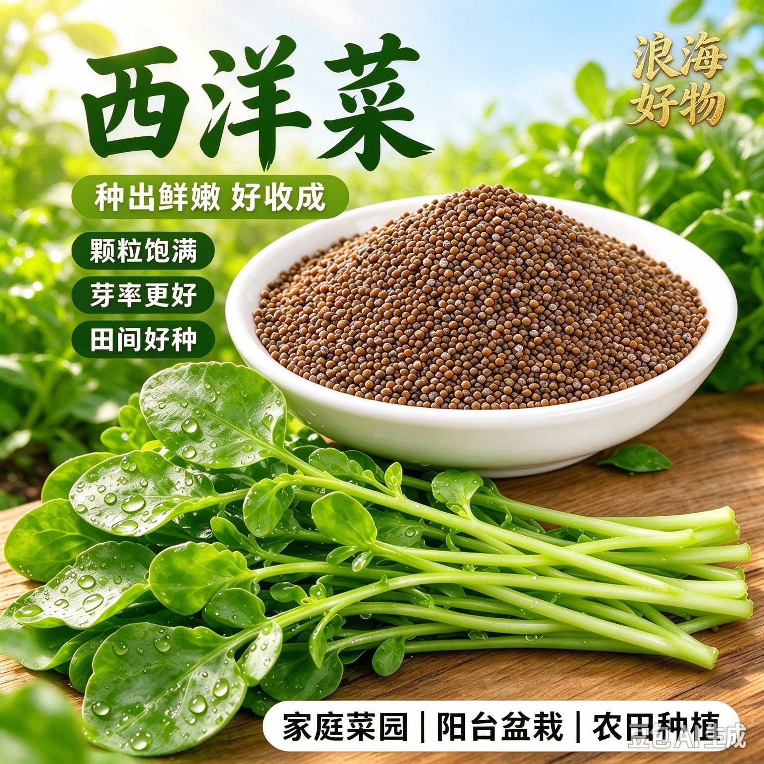 【西洋菜】家庭阳台小院盆栽小菜园四季种植蔬菜HQ