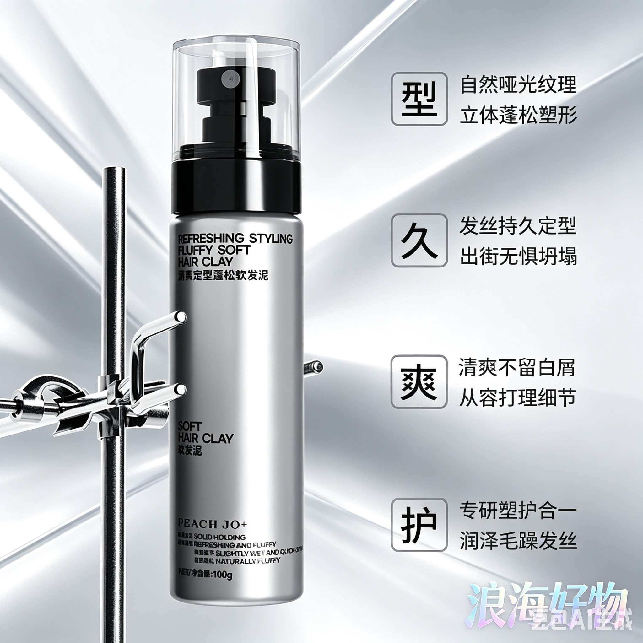 【下单立减50】软发泥清爽自然蓬松持久定型发胶高颅顶造型HQ2