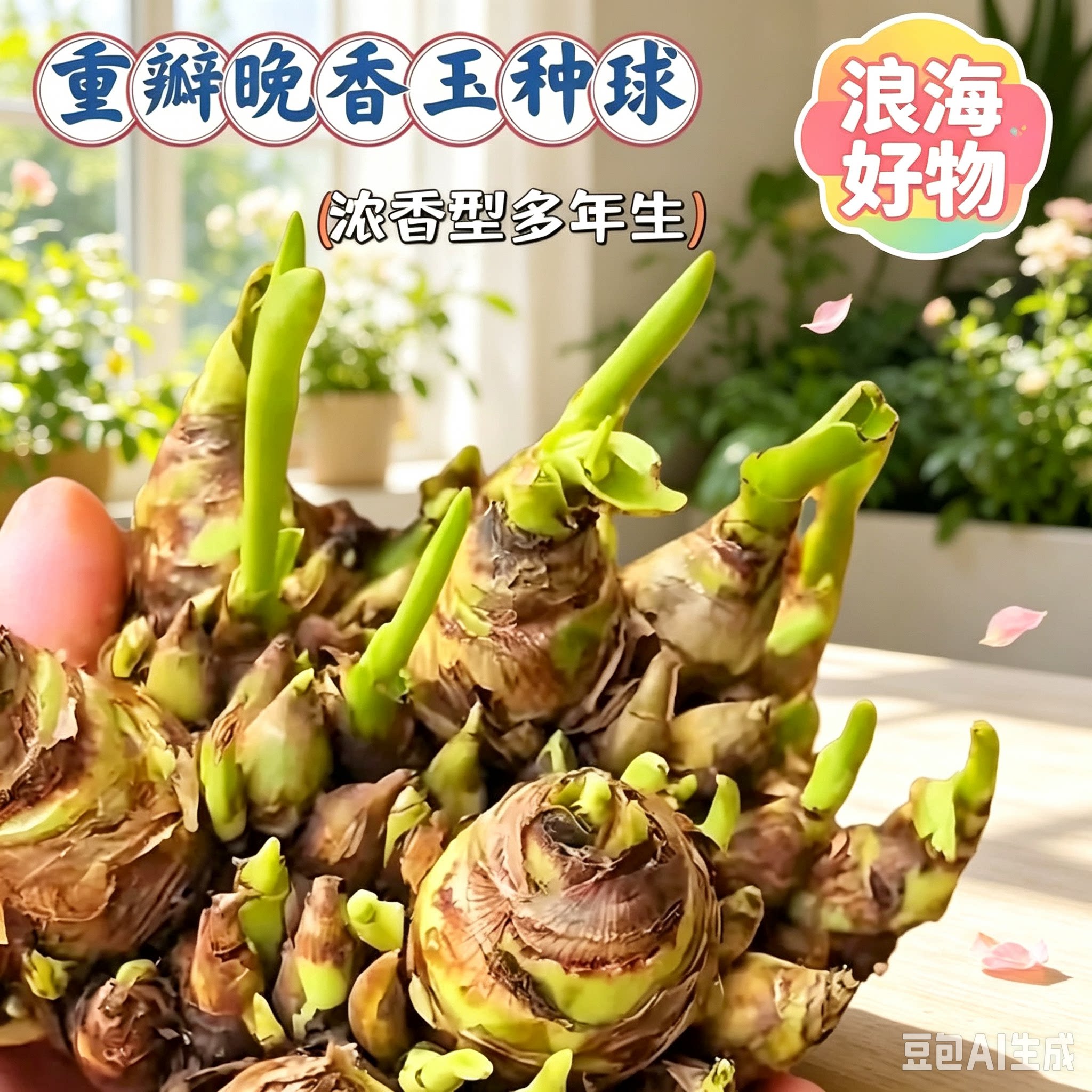 对版【重瓣浓香型】重瓣晚香玉种球花卉庭院阳台盆栽HQ