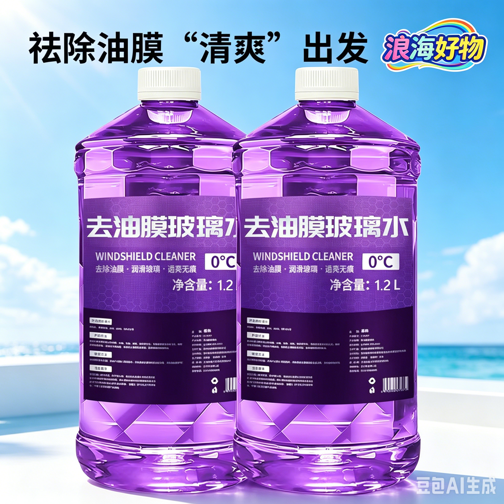 【下单立减50】去油膜虫胶汽车玻璃水强力养护防冻四季通用HQ