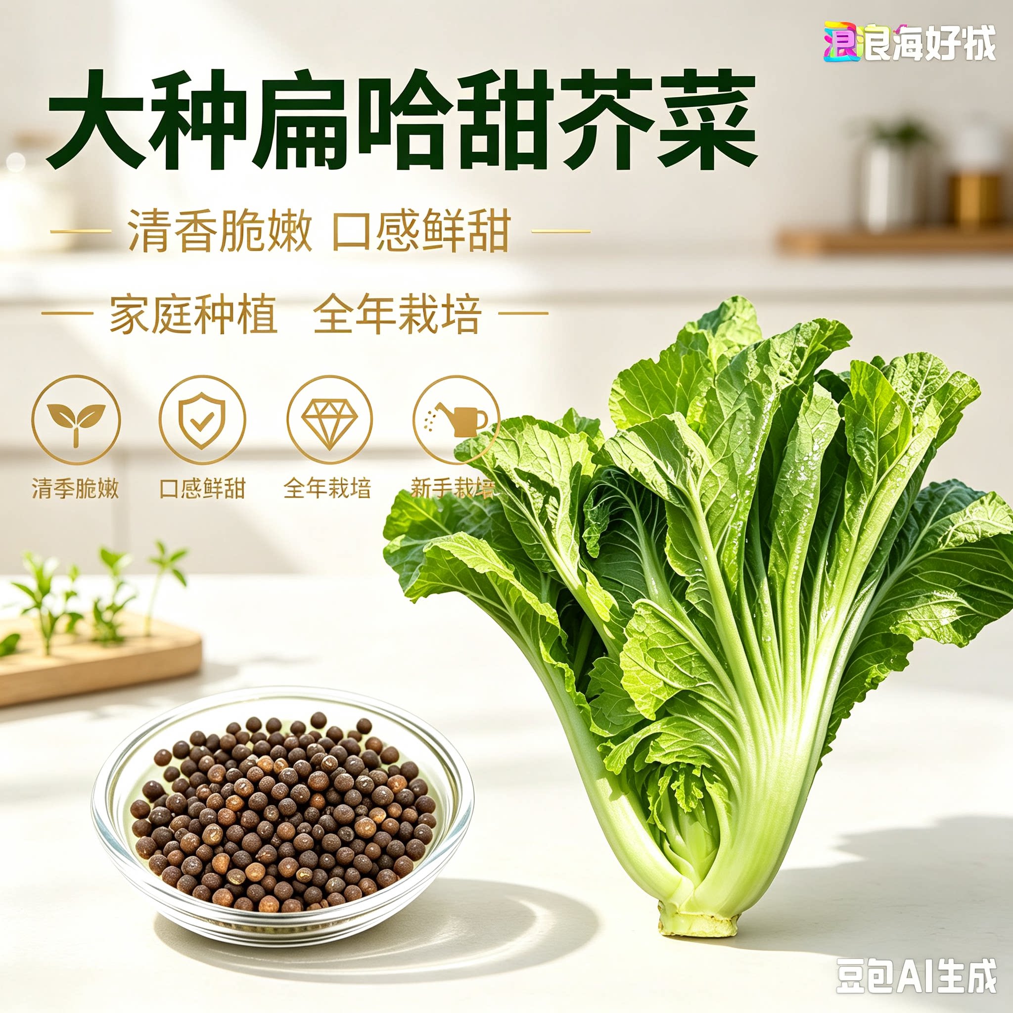 大叶甜芥菜种子扁哈甜芥菜孑宽邦腌制酸菜泡菜农家蔬菜种籽HQ