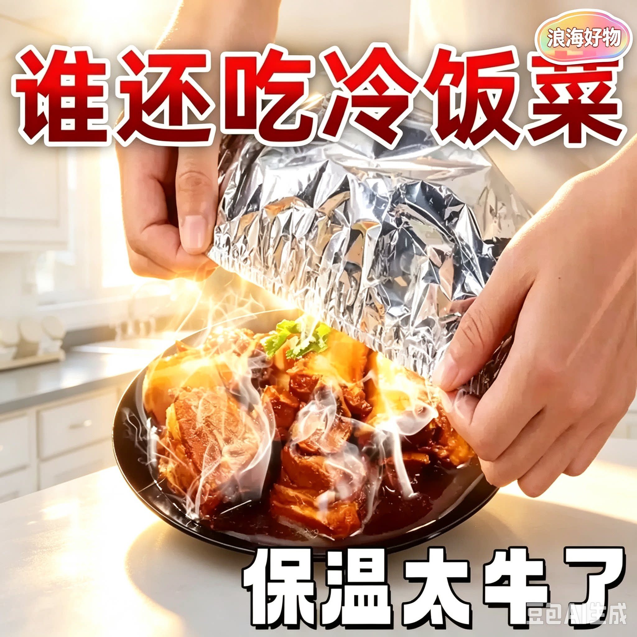 【食品级材质】饭菜保温套铝箔膜套保温罩厨房餐桌保鲜隔热保温HQ