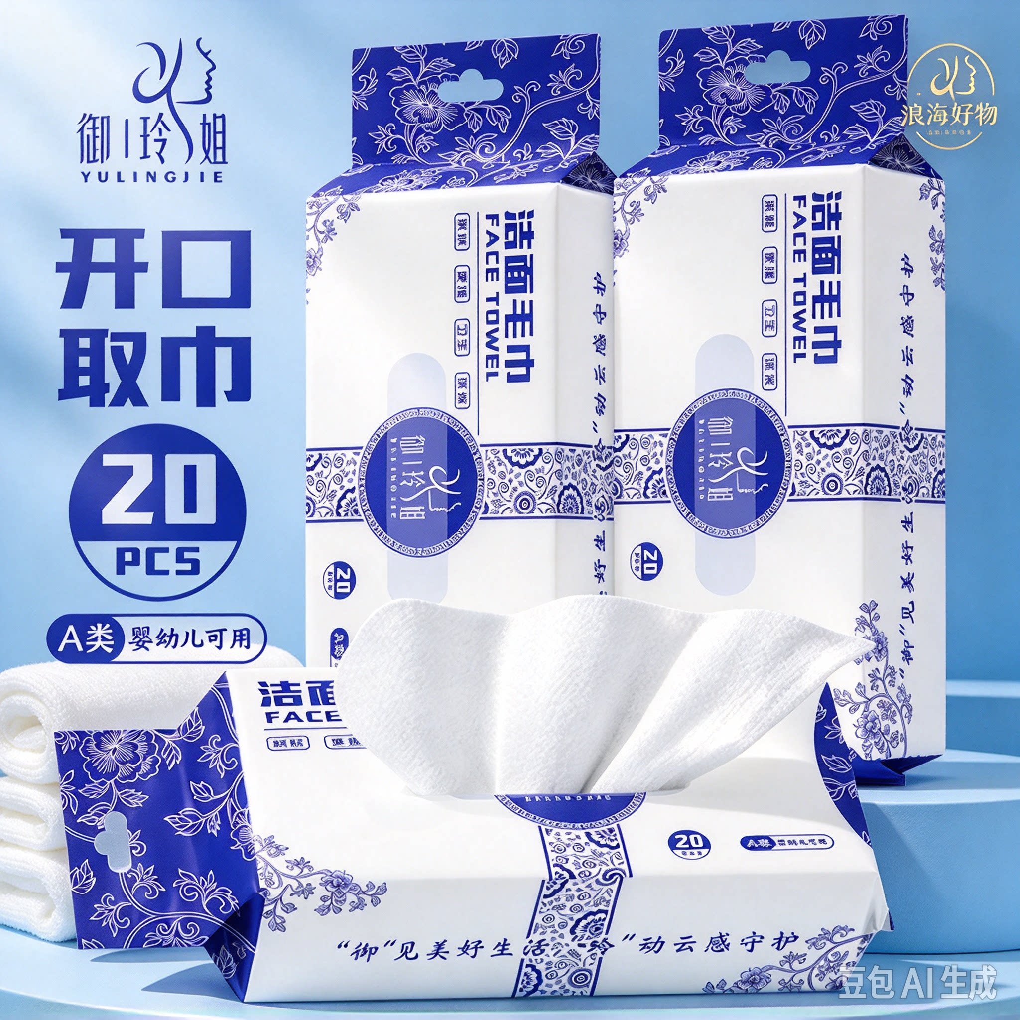 【下单立减50】洗脸毛巾抽取式加大加厚不掉毛柔软速干母婴用WL2