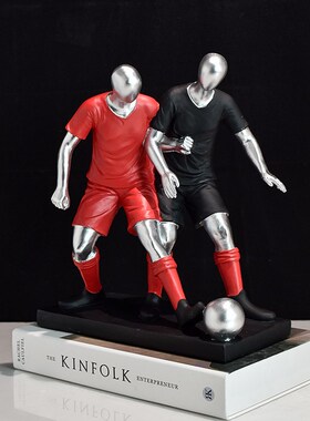 快速发货c家居玄关足球运动员摆件客厅电视柜装饰品办公室书房酒