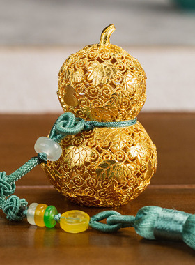 快速发货铜 福禄欢喜挂y件车挂包挂装饰配件花丝工艺葫芦情