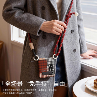 美拉德皮质花朵适用于华为purax手机壳新款 折叠屏mixflip2全包中轴保护findn3flip可调节zflip7外壳带挂绳女