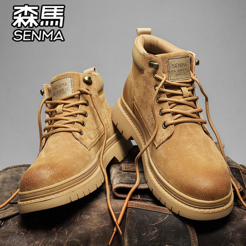 森马官方旗舰店男鞋工装马丁靴子