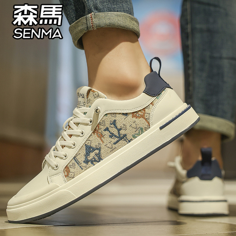 森马帆布男鞋夏季透气百搭男士休闲平板鞋运动软底一脚蹬布鞋潮鞋