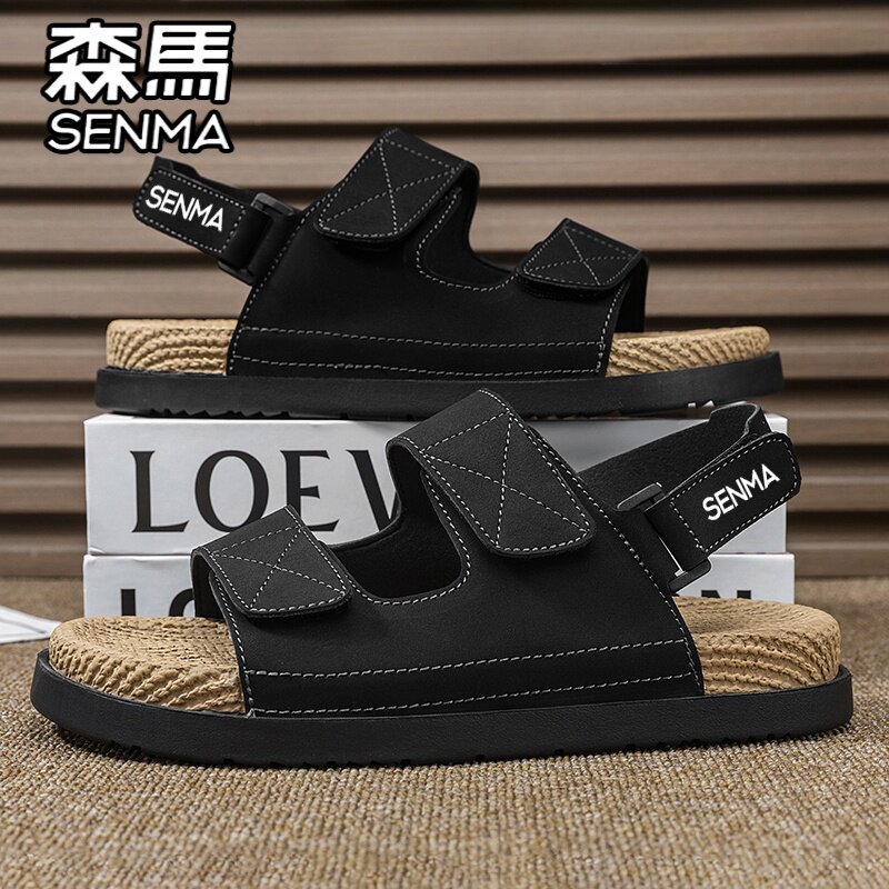 森马凉鞋男款夏季外穿防滑耐磨男士厚底踩屎感开车运动增高沙滩鞋