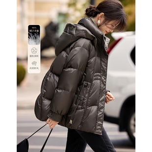 【双绗线特种绣设计感羽绒服】冬季口袋盘扣装饰新款羽绒服