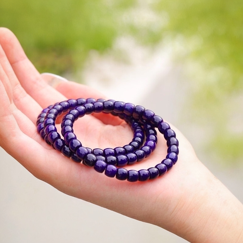 普陀山满色皇家玛瑙紫水晶手串