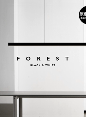 黑白森林极简餐厅吊灯意式现代简约高端黑色设计师原创一字长条灯