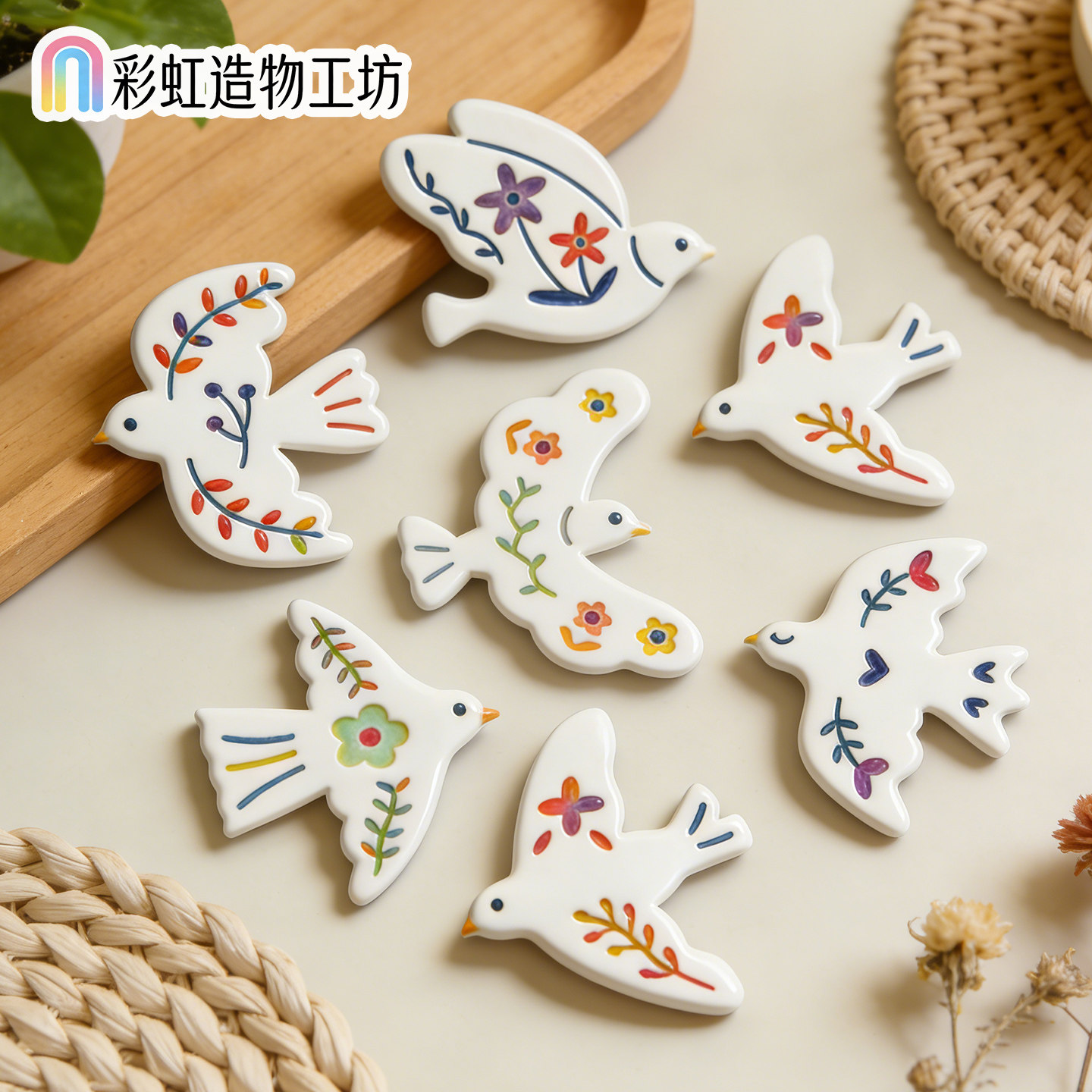飞鸟模具小鸟冰箱贴石塑粘土软陶手工diy立体按压陶艺造型模具