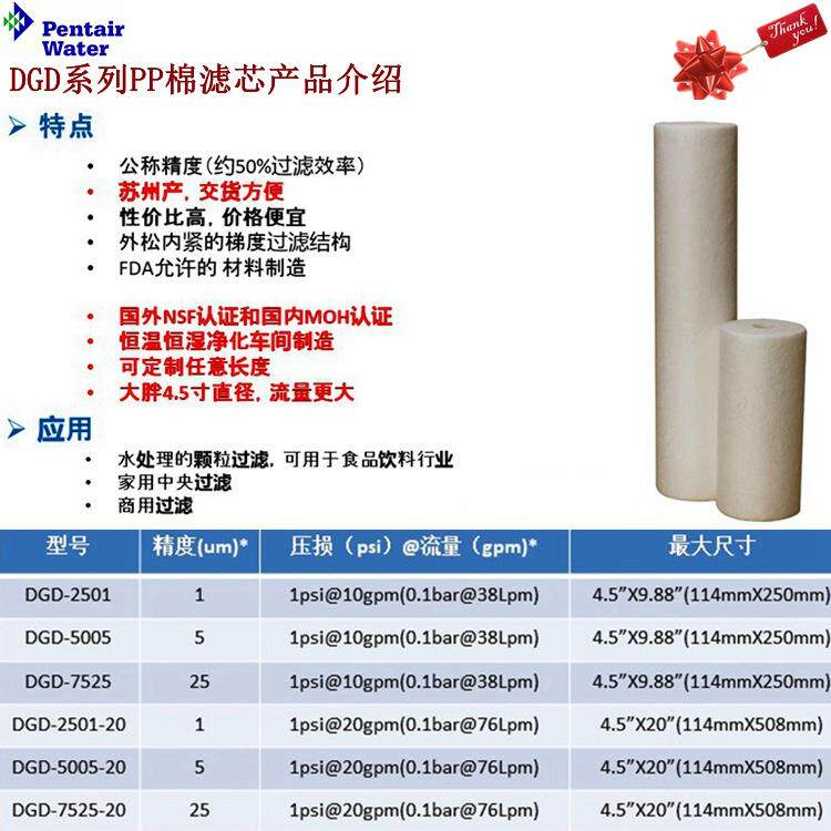 滨特尔大胖PP棉滤芯DGD大蓝瓶白瓶配套代替前置过滤器中央净水器