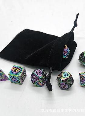 新品爆款厂家直销纯铜镂空金属骰子