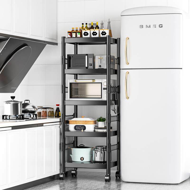 厨房夹缝置物架落地多层家用多功能储物架锅具烤箱微波炉收纳郑之,厨房/烹饪用具,抹布架/厨房清洁收纳架,淘宝优惠券,粉丝福利购,淘宝优惠卷