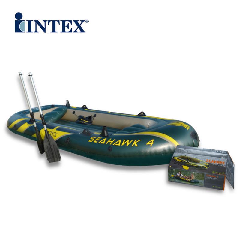 68351海鹰四人户外充气船组皮划艇橡皮船钓鱼漂流船配铝合金船桨