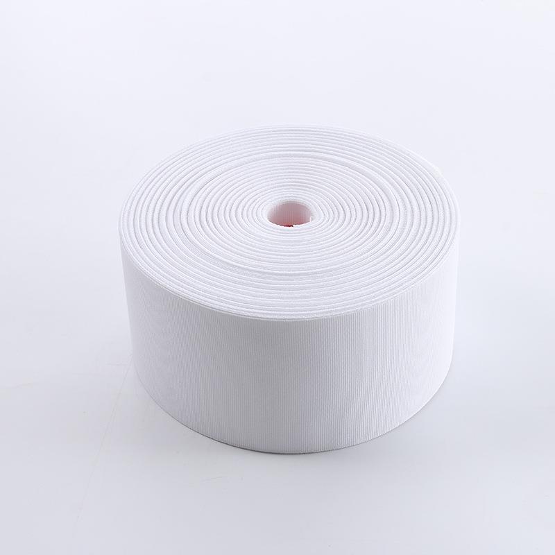 现货供应 上浆有纺带足50米窗帘白布带配件辅料罗马圈窗帘打孔带