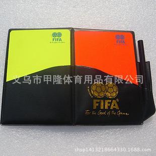 厂家供应红黄牌足球比赛红牌黄牌裁判工具送记录纸铅笔