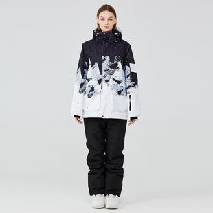 滑雪服女男款套装冬季户外滑雪衣裤单板双板滑雪服套装新款