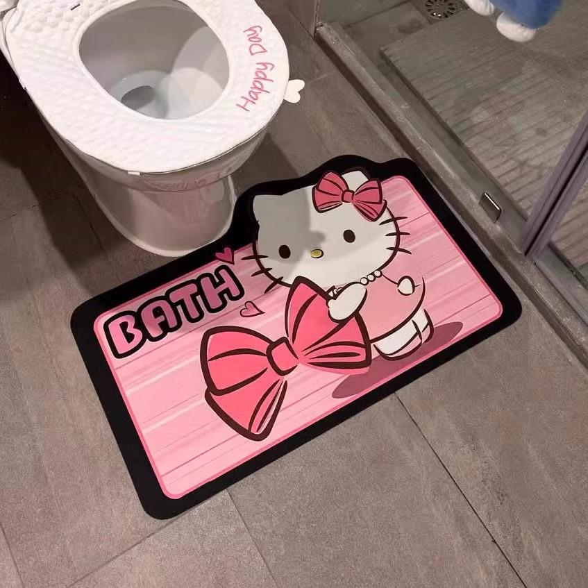 hellokitty卫生间地垫浴室厕所防滑脚垫子硅藻泥吸水速干家用地毯