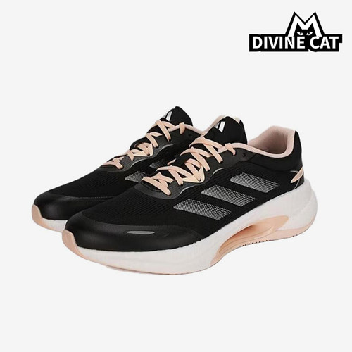 Adidas/阿迪达斯正品VELOSTAR新款女黑粉色经典低帮跑步鞋KH5344
