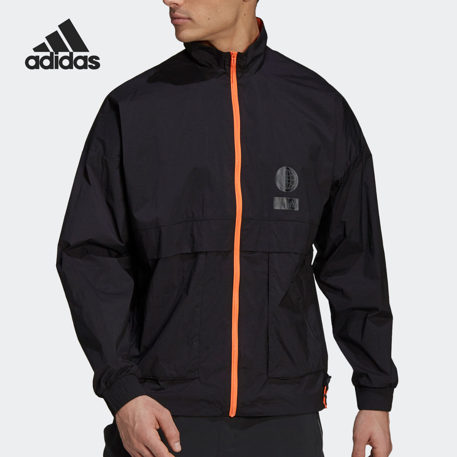 Adidas/阿迪达斯正品当季新款男子休闲防风运动茄克外套 GU1756