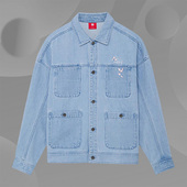 樱花时尚 男女同款 潮流百搭休闲牛仔外套AJDS841 李宁正品 Lining